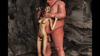 Giant Monster Ejaculates On Animated Pornographic Characters