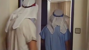 Demia Moor, The Mischievous Maid, Experiences Double Penetration And Facial In Vintage Scene