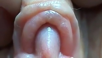 Intense Close-Up Of Clitoris Stimulation