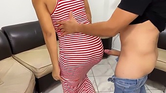 I Love Seeing My Stepmom In A Dress And Her Big Butt While She Cleans The Kitchen