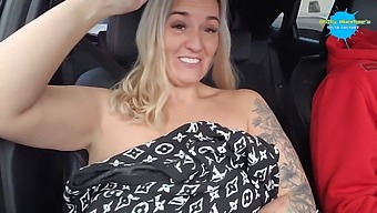 Daring Strip Show In Public Car