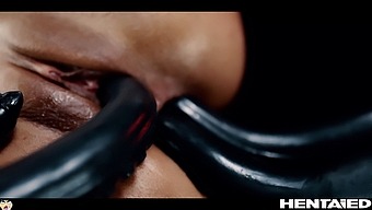 Petite Latina Gets Alien Anal Insertion And Fills Up With Cum