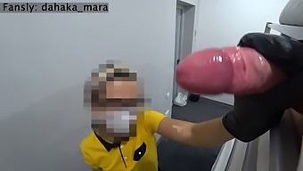 Asian Maid Witnesses Public Masturbation And Teases To Climax