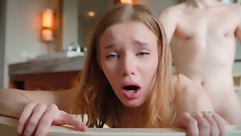 Russian Stepsister Caught In Bathroom By Brother