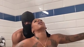 Shower Sex With Big Tits And Huge Dildo