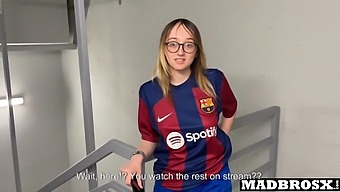 Asian Girlfriend Gets Doggy Style Fucked In The Stadium Corridors By Psg Fans