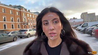 A Random Man Masturbated And Gave Me Oral Sex In A Parking Lot, Then Strolled Around With My Semen On My Face - Cumwalk