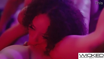 Experience A Steamy Threesome With Alexis Tae And Two Other Performers